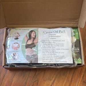 NWT Melao Jamaican Black Castor Oil 2 fl oz Castor Oil Pack Wrap 7 Piece Set